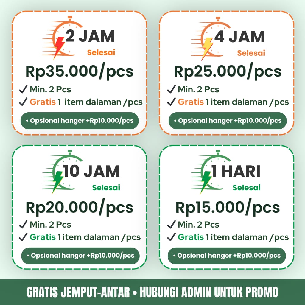 Harga Laundry Satuan