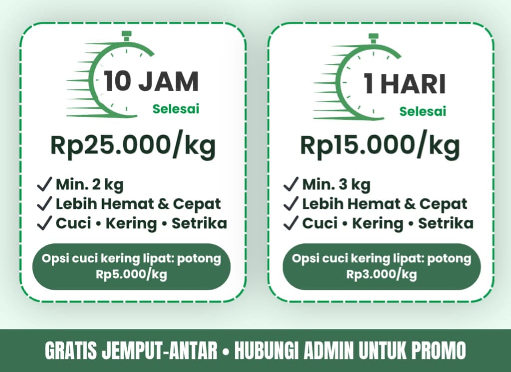 Harga Laundry Reguler